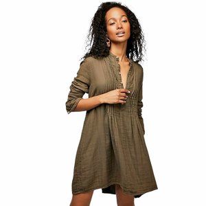 CP Shades x Free People Yoko Tunic Top Dress Brown Small Long Sleeve